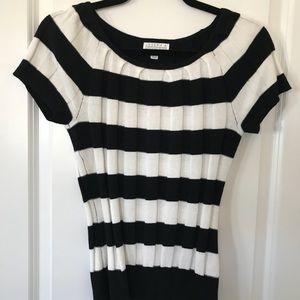Striped knit blouse Petite Small